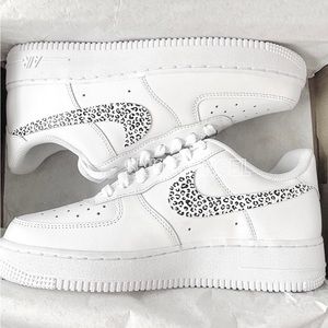 Nike custom air force 1 low cheetah sneakers